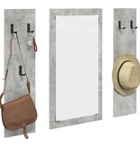 VidaXL Wandgemonteerde kapstok met opslag Betongrijs 96 x 1.5 x 90 cm