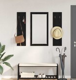 VidaXL Wandgemonteerde kapstok met opslag Zwart eiken 96 x 1.5 x 90 cm