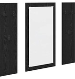 VidaXL Wandgemonteerde kapstok met opslag Zwart eiken 96 x 1.5 x 90 cm