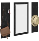 VidaXL Wandgemonteerde kapstok met opslag Zwart eiken 96 x 1.5 x 90 cm