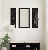 VidaXL Wandgemonteerde kapstok met opslag Zwart eiken 96 x 1.5 x 90 cm