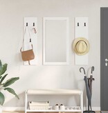 VidaXL Wandgemonteerde kapstok Wit 96 x 1.5 x 90 cm Bewerkt hout