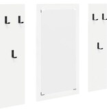 VidaXL Wandgemonteerde kapstok Wit 96 x 1.5 x 90 cm Bewerkt hout