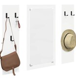 VidaXL Wandgemonteerde kapstok Wit 96 x 1.5 x 90 cm Bewerkt hout