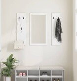 VidaXL Wandgemonteerde kapstok Wit 96 x 1.5 x 90 cm Bewerkt hout