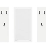 VidaXL Wandgemonteerde kapstok Wit 96 x 1.5 x 90 cm Bewerkt hout