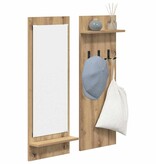 VidaXL Wandgemonteerde kapstok artisanaal eikenkleurig 70 x 10 x 90 cm
