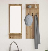 VidaXL Wandgemonteerde kapstok artisanaal eikenkleurig 70 x 10 x 90 cm