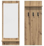 VidaXL Wandgemonteerde kapstok artisanaal eikenkleurig 70 x 10 x 90 cm