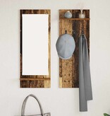 VidaXL Wandgemonteerde kapstok Oud hout 70 x 10 x 90 cm Bewerkt hout