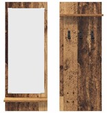 VidaXL Wandgemonteerde kapstok Oud hout 70 x 10 x 90 cm Bewerkt hout