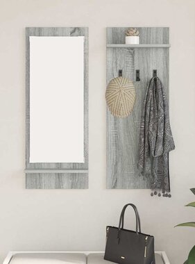 VidaXL Wandgemonteerde kapstok met plank Grijs sonoma 70 x 10 x 90 cm