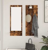 VidaXL Wandgemonteerde kapstok met plank Gerookt eiken 70 x 10 x 90 cm