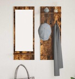 VidaXL Wandgemonteerde kapstok met plank Gerookt eiken 70 x 10 x 90 cm
