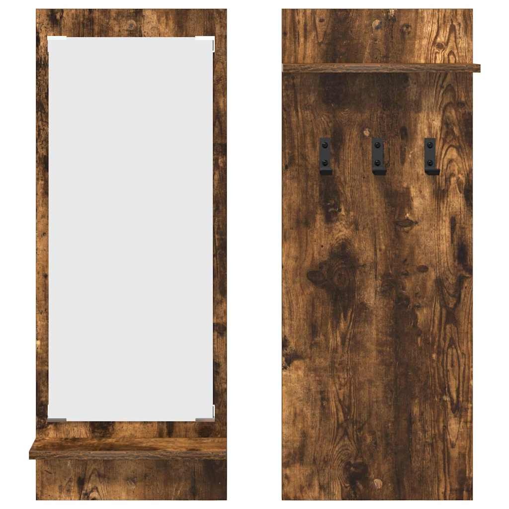 VidaXL Wandgemonteerde kapstok met plank Gerookt eiken 70 x 10 x 90 cm