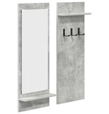 VidaXL Wandgemonteerde kapstok Betongrijs 70 x 10 x 90 cm Bewerkt hout