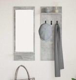 VidaXL Wandgemonteerde kapstok Betongrijs 70 x 10 x 90 cm Bewerkt hout