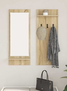 VidaXL Wandgemonteerde kapstok met plank Sonoma eiken 70 x 10 x 90 cm
