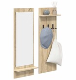 VidaXL Wandgemonteerde kapstok met plank Sonoma eiken 70 x 10 x 90 cm