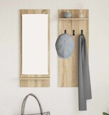 VidaXL Wandgemonteerde kapstok met plank Sonoma eiken 70 x 10 x 90 cm