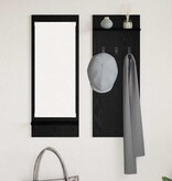 VidaXL Wandgemonteerde kapstok met plank Zwart eiken 70 x 10 x 90 cm