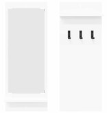 VidaXL Wandgemonteerde kapstok Wit 70 x 10 x 90 cm Bewerkt hout