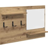 VidaXL Wandgemonteerde kapstok artisanaal eikenkleurig 90 x 10 x 50 cm