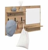 VidaXL Wandgemonteerde kapstok artisanaal eikenkleurig 90 x 10 x 50 cm