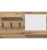 VidaXL Wandgemonteerde kapstok artisanaal eikenkleurig 90 x 10 x 50 cm