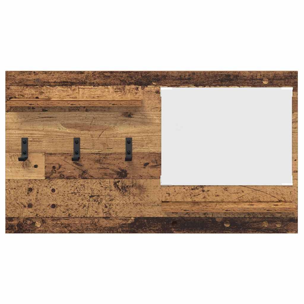VidaXL Wandgemonteerde kapstok Oud hout 90 x 10 x 50 cm Bewerkt hout