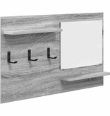 VidaXL Wandgemonteerde kapstok met plank Grijs sonoma 90 x 10 x 50 cm