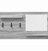 VidaXL Wandgemonteerde kapstok met plank Grijs sonoma 90 x 10 x 50 cm