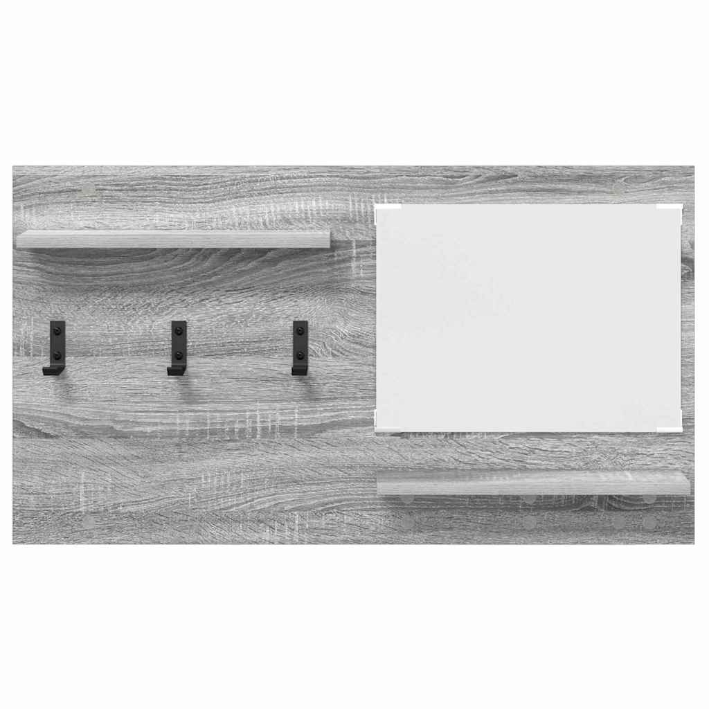 VidaXL Wandgemonteerde kapstok met plank Grijs sonoma 90 x 10 x 50 cm