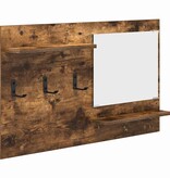 VidaXL Wandgemonteerde kapstok met plank Gerookt eiken 90 x 10 x 50 cm