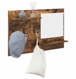 VidaXL Wandgemonteerde kapstok met plank Gerookt eiken 90 x 10 x 50 cm