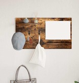 VidaXL Wandgemonteerde kapstok met plank Gerookt eiken 90 x 10 x 50 cm
