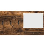 VidaXL Wandgemonteerde kapstok met plank Gerookt eiken 90 x 10 x 50 cm
