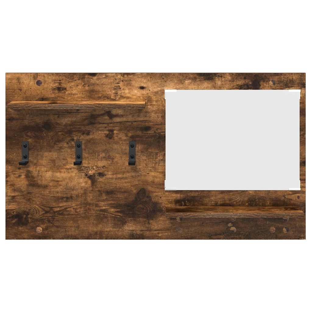 VidaXL Wandgemonteerde kapstok met plank Gerookt eiken 90 x 10 x 50 cm