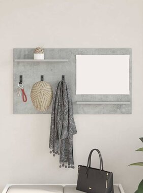 VidaXL Wandgemonteerde kapstok Betongrijs 90 x 10 x 50 cm Bewerkt hout