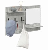 VidaXL Wandgemonteerde kapstok Betongrijs 90 x 10 x 50 cm Bewerkt hout