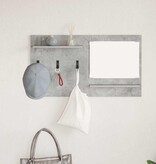 VidaXL Wandgemonteerde kapstok Betongrijs 90 x 10 x 50 cm Bewerkt hout