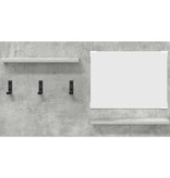 VidaXL Wandgemonteerde kapstok Betongrijs 90 x 10 x 50 cm Bewerkt hout