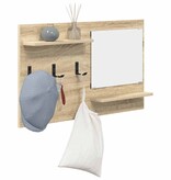 VidaXL Wandgemonteerde kapstok met plank Sonoma eiken 90 x 10 x 50 cm