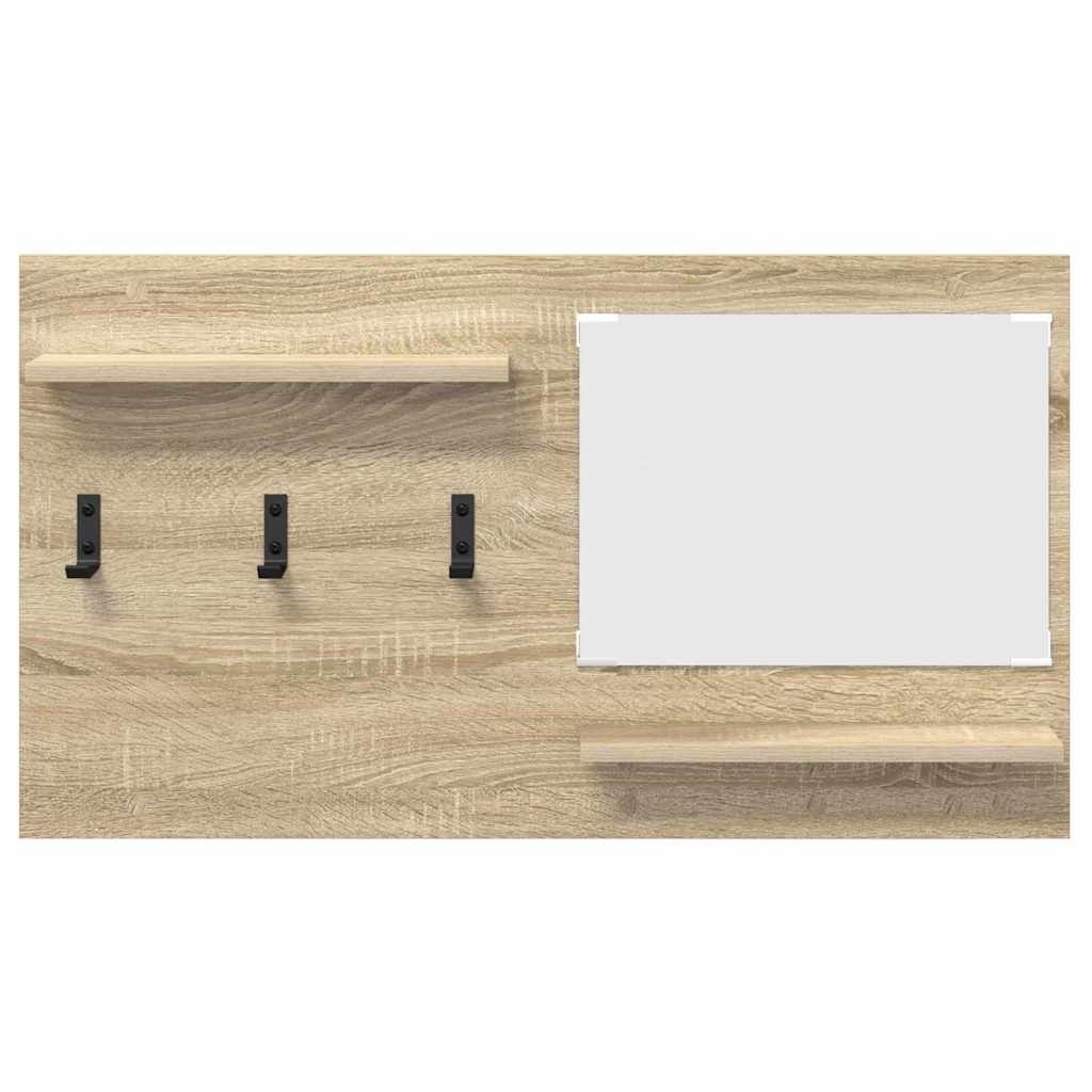 VidaXL Wandgemonteerde kapstok met plank Sonoma eiken 90 x 10 x 50 cm