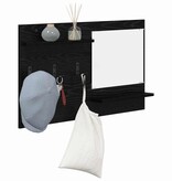 VidaXL Wandgemonteerde kapstok met plank Zwart eiken 90 x 10 x 50 cm