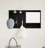 VidaXL Wandgemonteerde kapstok met plank Zwart eiken 90 x 10 x 50 cm
