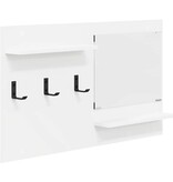 VidaXL Wandgemonteerde kapstok Wit 90 x 10 x 50 cm Bewerkt hout