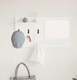 VidaXL Wandgemonteerde kapstok Wit 90 x 10 x 50 cm Bewerkt hout