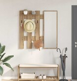 VidaXL Wandgemonteerde kapstok Ambachtelijk eiken 100 x 10 x 100 cm