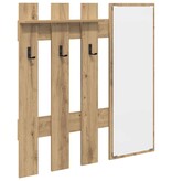 VidaXL Wandgemonteerde kapstok Ambachtelijk eiken 100 x 10 x 100 cm